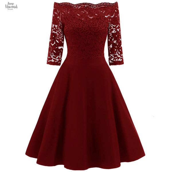 

группа кружево платья женщины весной плечи марочных распашных платьев элегантного твердого off red party dress vestidos mujer дизайнер одежд, Black;gray