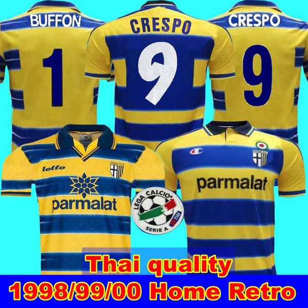 

1998 99 00 parma retro soccer jersey 1999 00 parma crespo thuram baggio parma calcio retro home football jersey retro home 99 00 champion, Black;yellow