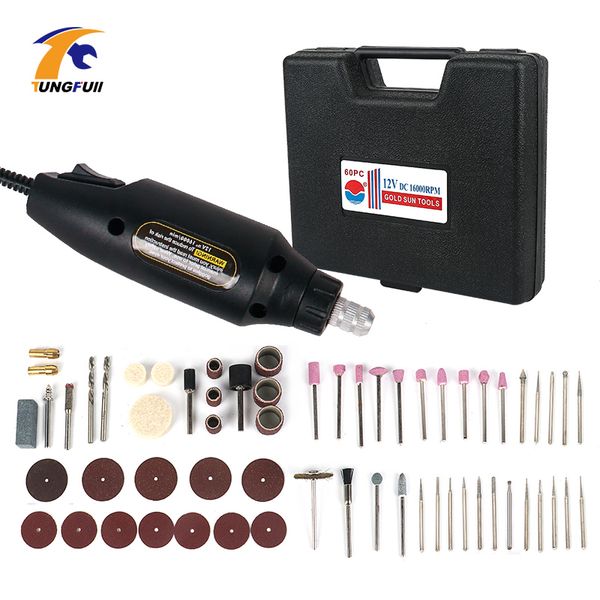 

tungfull 12v mini electric drill wood drilling machine china jewelry engraving tool machine with dremel accessories set
