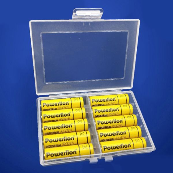 

10pcs plastic aa/aaa cell battery storage case holder organizer box clear