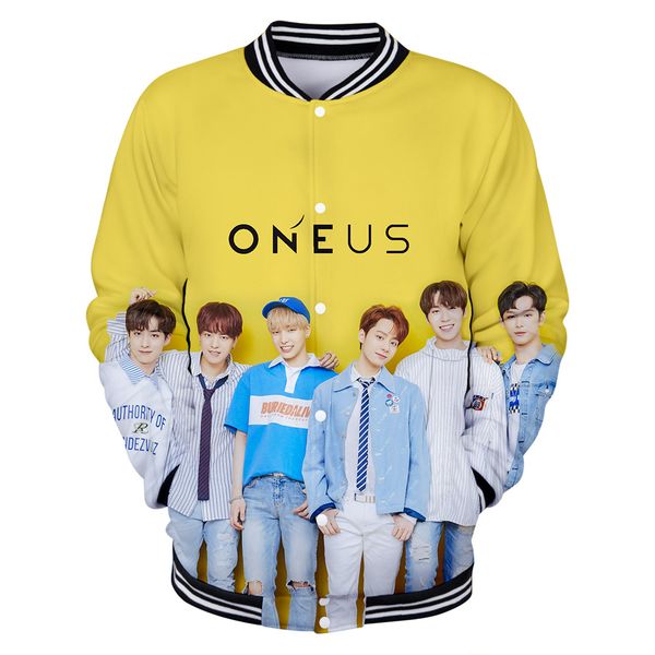 

new kpop clothes 3d oneus baseball jackets women/men k- hip hop long sleeve jackets coats 2019 trendy streetwear, Black;brown