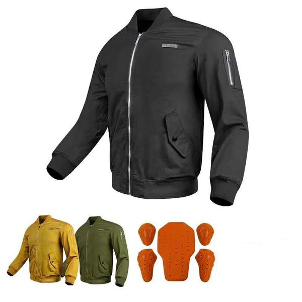 

motorcycle jackets riding clothes men's locomotive anti-fall cotton slim jacket spring and autumn thin anti-fall casual sweater