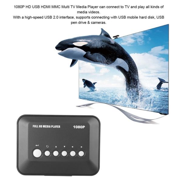 

1sets 1080p tv videos sd mmc rmvb mp3 hd usb hdmi multi tv media videos player box new high quality