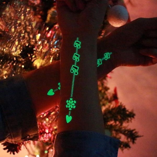 

new luminous temporary tattoo stickers party decoration christmas carnival party new year decor christmas decorations fa3338