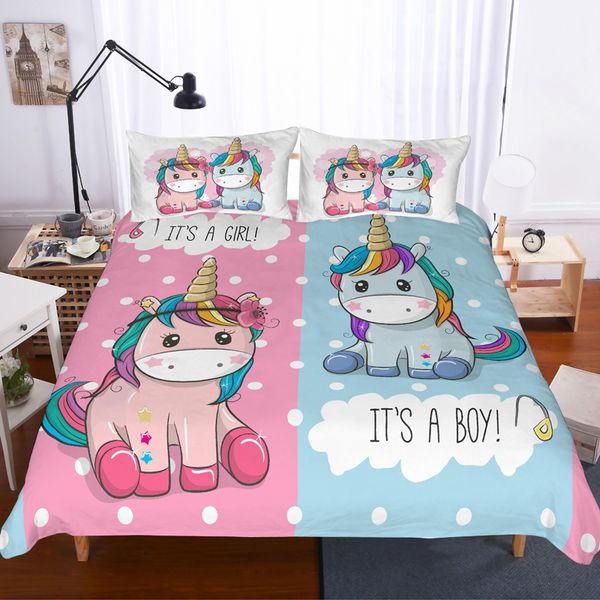 

unicorn 3d bedding set duvet covers pillowcases comforter bedding sets bedclothes bed linen 3d unicorn children room decor