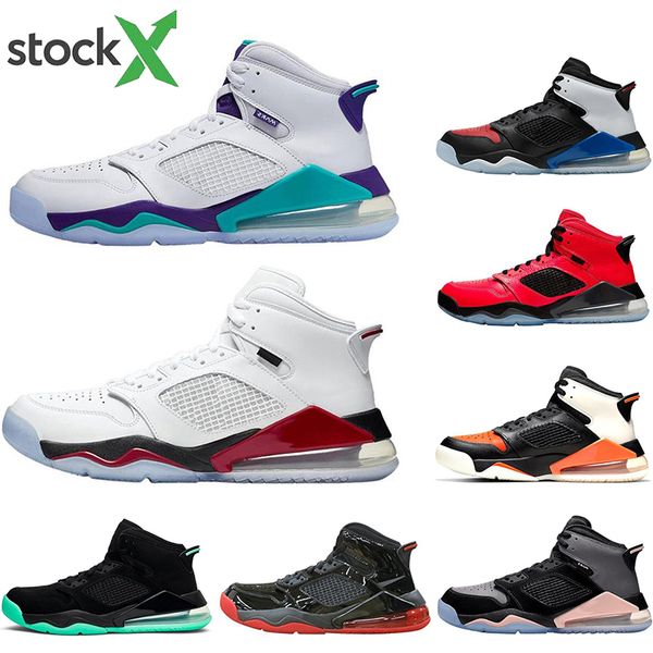 

with socks mars stock x mens basketball shoes jumpman black metallic bred dmp grape fire red athletic men trainers sports sneakers, White;red