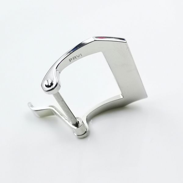 

22mm silver polished screw pin pre-v buckle for pam pam111 leather rubber band strap back engraved prvi letter water erosion letter
