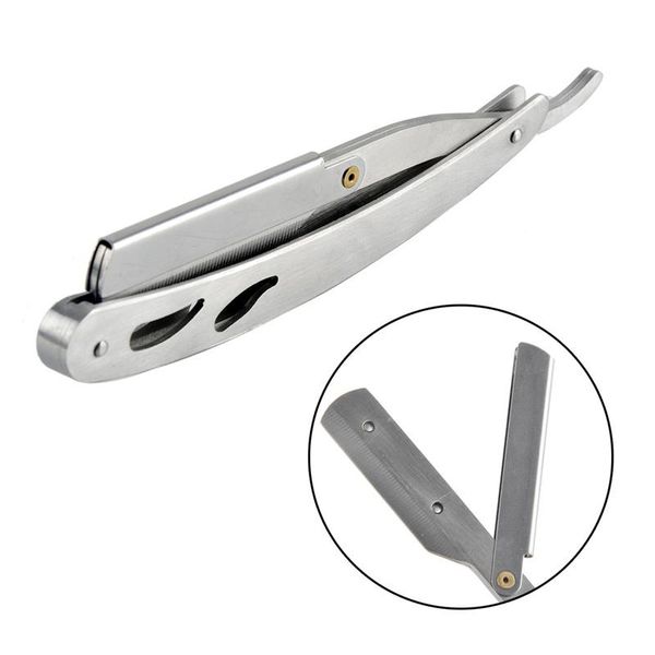 

men straight barber edge steel razors folding shaving knife hair removal tools for men 60pcs
