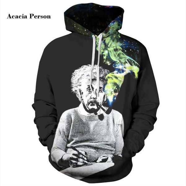 

hoodies men/women sweatshirts 3d print smoking thin hooded tracksuits pullovers, Black