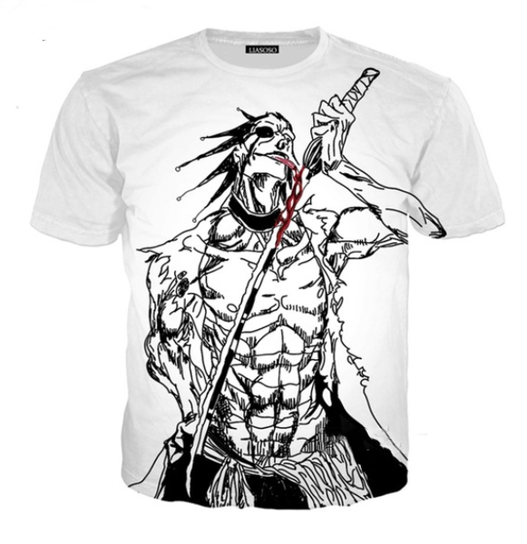 

2019 новинка аниме bleach kurosaki ichigo мультфильм лето мужчины женщины футболки мужчины женщины d печати повседневная унисекс с коротким, White;black