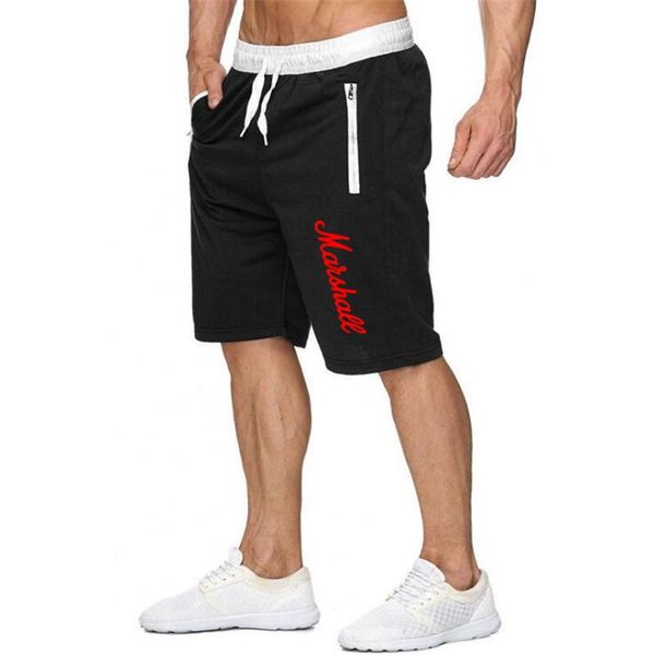 

men's fashion casual shorts summer beach morning run shorts, White;black