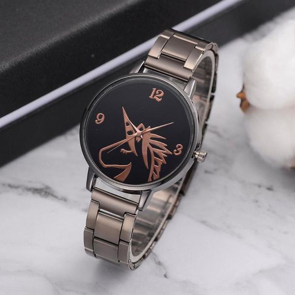 

multi-function quartz wristwatch skillful manufacture superior quality steel strap women 3d mirror fashion analog watches gift, Slivery;brown