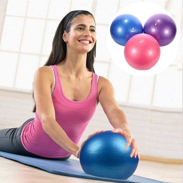 

mini yoga pilates ball explosion-proof pvc fitball for stability exercise training gym anti burst&slip resistant ball+straw 25cm