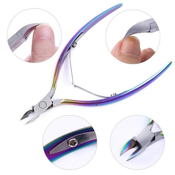 

3pcs stainless steel dead skin nail trimmer gel polish remover cuticle pusher multifunctional manicure tool nail steel push