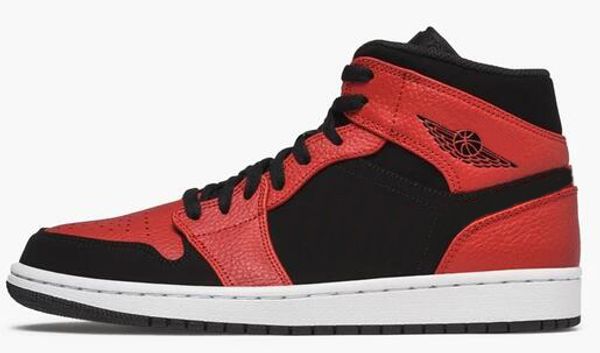 

new 1 mid reverse bred backboard basketball shoes men women 1s reverse bred sports sneakers with box