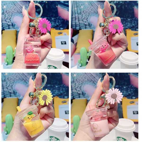 

мультфильм фрукты daisy ключ цепи акриловые бутылки мультфильм кукла студент корейской версии сумка украшения партии подарки yk0401, Black