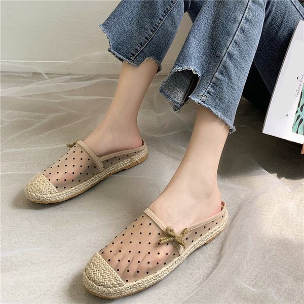 

all-match summer shoes ladies round toe knitting flats female footwear casual sneaker 2020 fashion women's new dress modis, Black