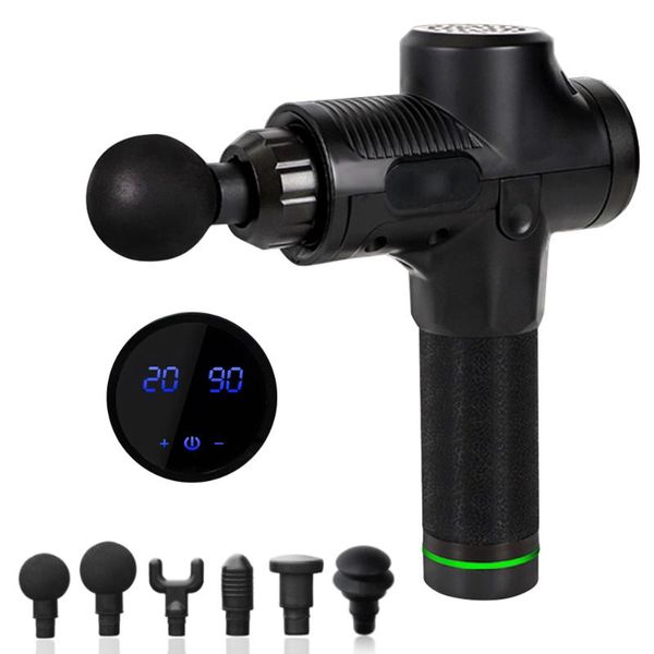 

deep muscle massage gun lcd display relax portable fascia machine percussion massager body massager electric