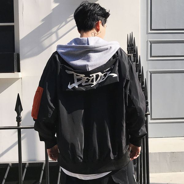 

2019 spring jacket men bomber coat and coats us size s-xl, Black;brown