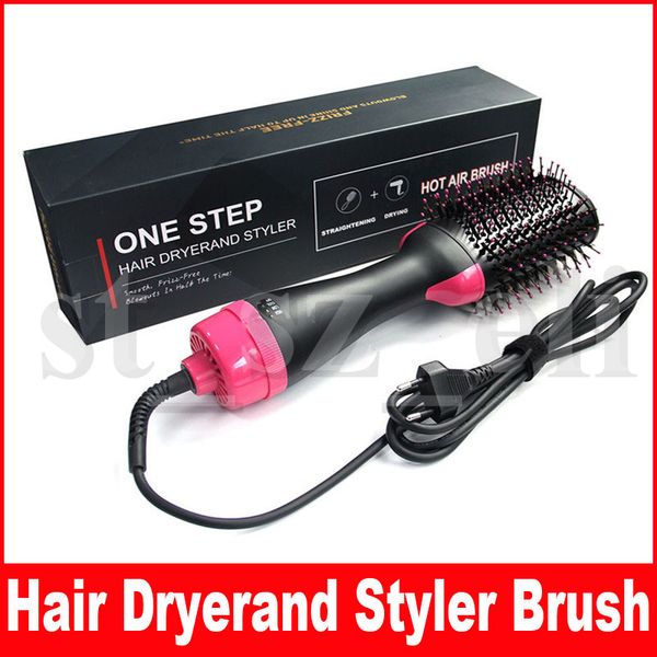 

одношаговая щетка для сушки волюмизатора ионная ударная щетка электрическая щетка горячего воздуха 2 в 1 бигуди для волос утюг инструмент дл, Silver