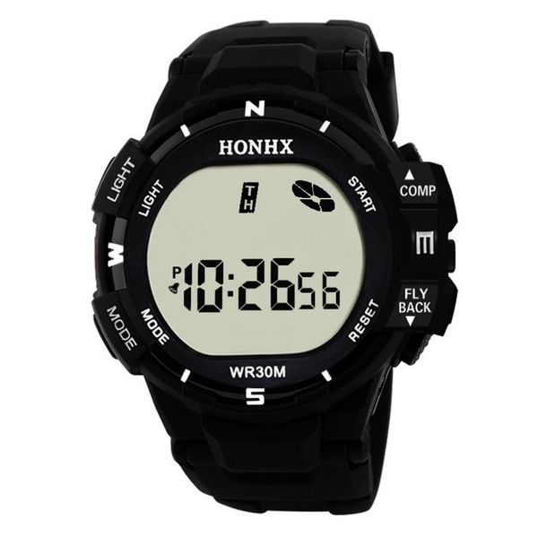 

mens sports watches men's army watch digital led electronic waterproof men wristwatches male, Slivery;brown