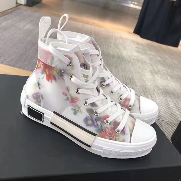 

men b23 oblique high-sneaker leather platform white black letter women high and low-oblique sneakers trainers running shoes