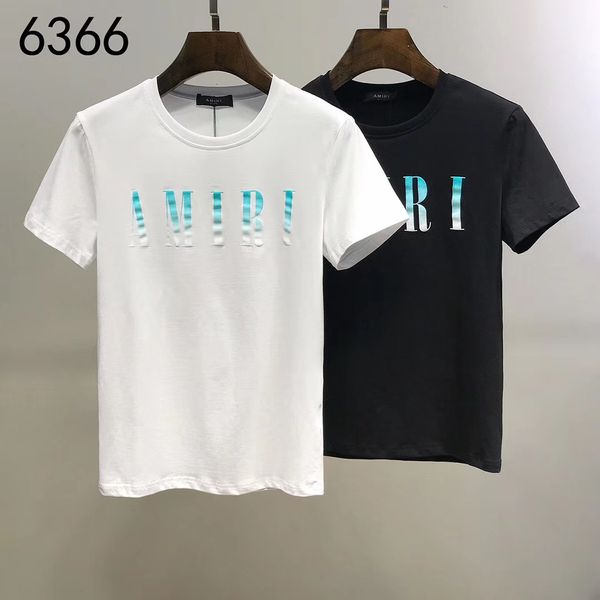 

2020S повседневная футболка дизайнер мужская круглый вырез с коротким рукавом хлопок трикотажные изделия футболка пожарный кран печати топы рубашки 6366