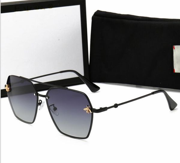 

3a19 new #0113:s brand designer luxury polarized sunglasses bees fashion trend uv protection sunglasses personality sunglasses 1, White;black