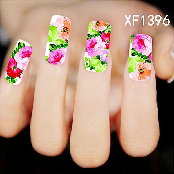 

3 sheet 15 types 3d nail water stickers designs nail art stickers decals makeup water tattoos manicure tool xf1391-1405, Black