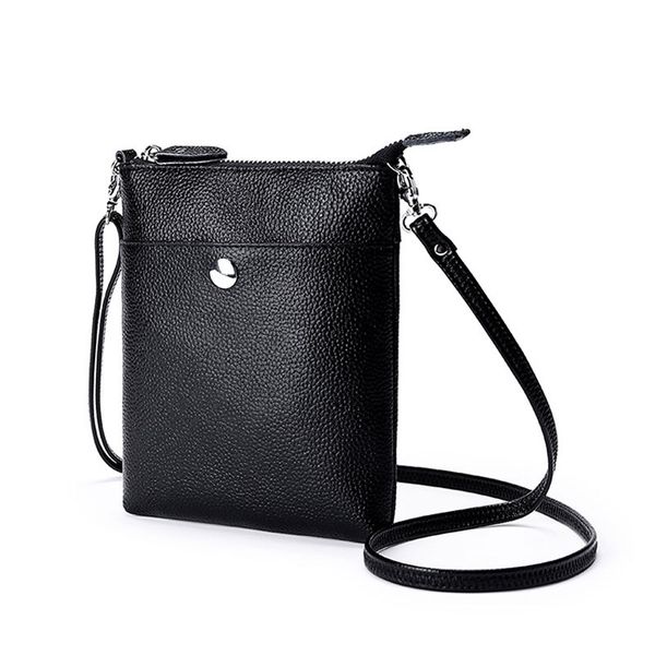 

new multifunctional messenger bag casual fashion leather zipper storage bag large capacity mobile phone
