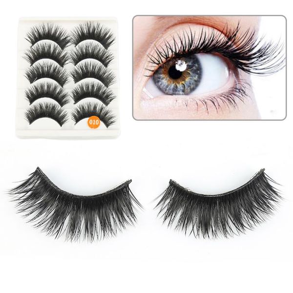 

5 pairs mink lashes 3d mink eyelashes 100% cruelty lashes handmade long thick mixed natural eyelashes popular false