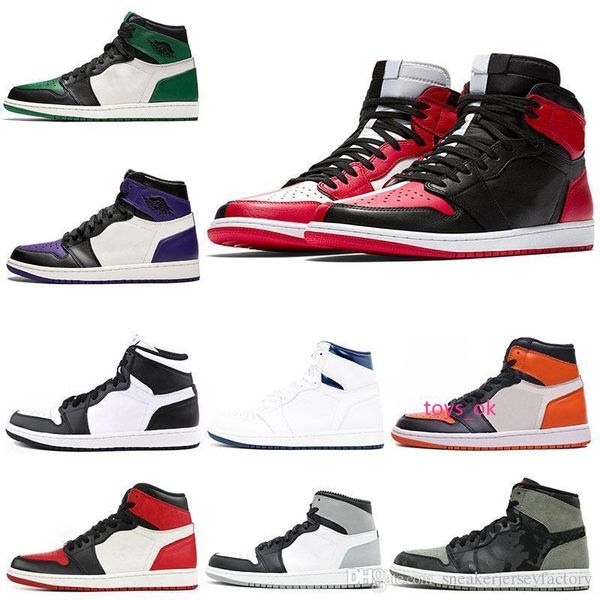 

1 high og mens basketball shoes womens banned bred shadow triple black designer shoes gold toe chicago game royal sneakers off 36-47