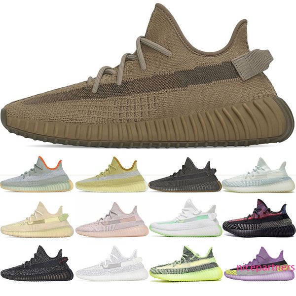 

kanye west cinder earth running shoes yecheil yeezreel yeshaya cloud white black static reflective designer mens sneakers 36-47 online sale