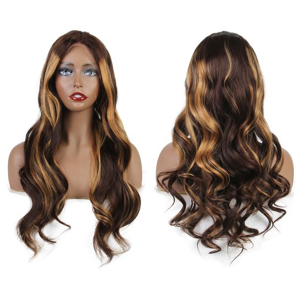 

highlight color lace front human hair wigs with baby hair wavy brazilian remy hair full lace wigs pre-plucked hairline, Black