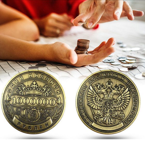 

dropshipping russian million ruble commemorative coin badge double-sided embossed art collections coin badge home decor