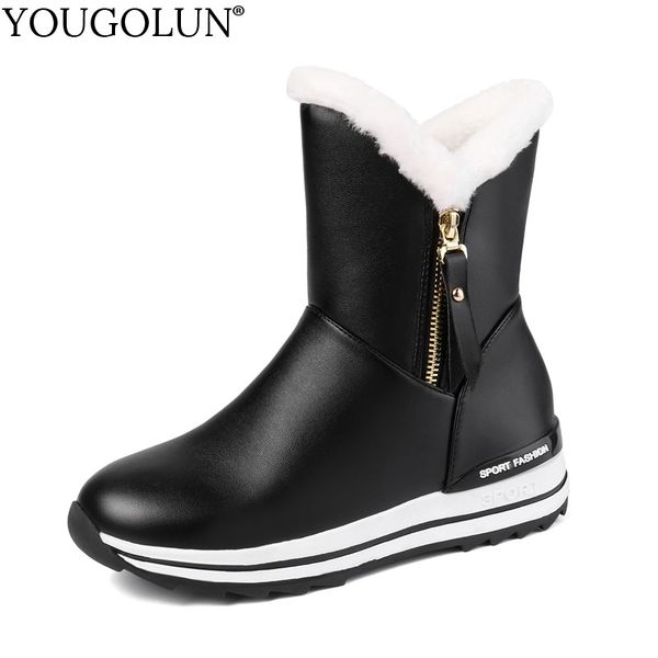 

zipper wedges snow boots women winter pu long warm shoes woman a325 fashion ladies black white pink blue round toe ankle boots