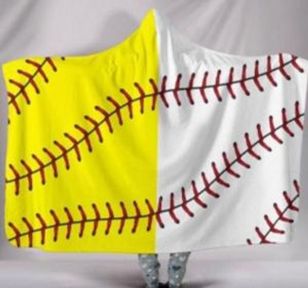 

Ba eball football blanket oftball hooded blanket 200 150cm port theme hooded cape occer bathing towel wadding throw blanket gga1508