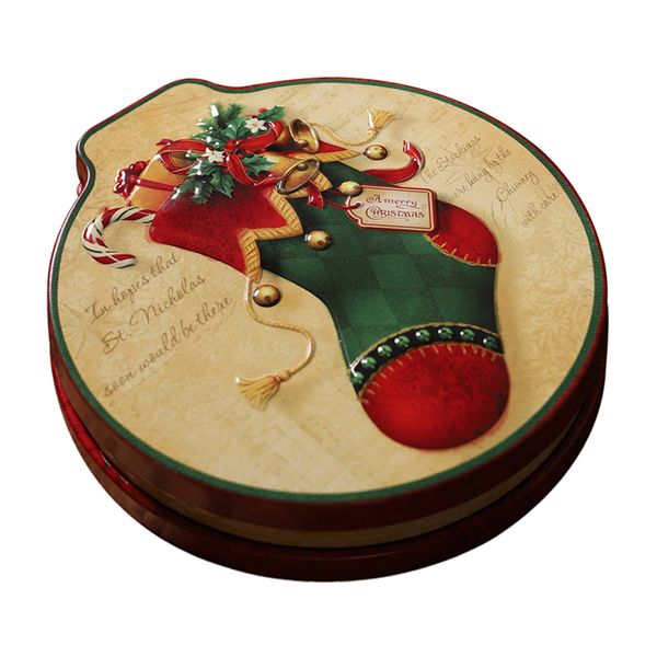 

round zadd or zsub horse mouth shape iron candy cookie gift box jar xmas