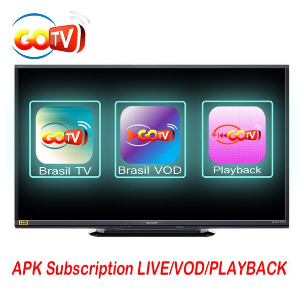

6 месяцев Марка go tv с Бразилией iptv + vod + воспроизведение работы для любого Android box / mo