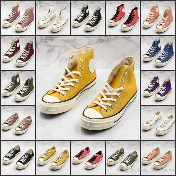 

1970s conver chuck star taylor designer canvas shoes couple classic second generation upgrade version x25 mens womens high low, Black