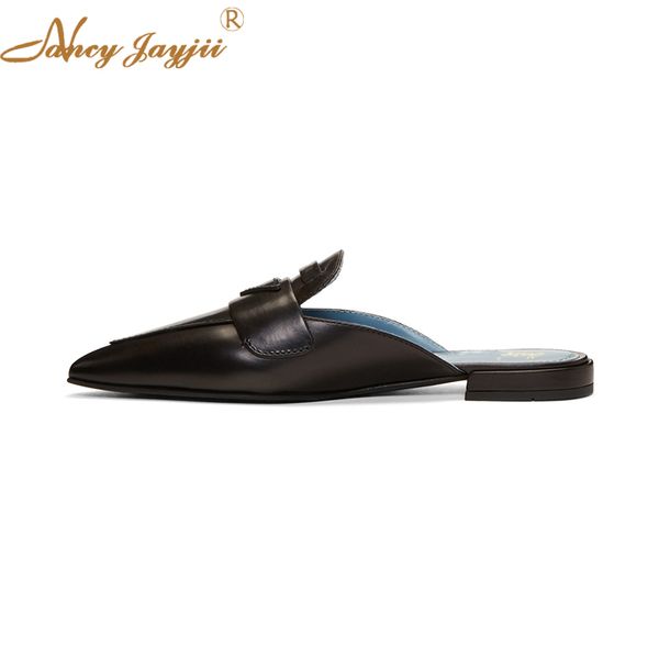 

nancyjayjii women slippers solid outside&indoor sewing fashion black square heel spring/autumn mature leisure 2018