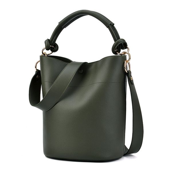 

new shoulder bucket bag handbag women's bags vintage messenger solid color large capacity shoulder chain phone dropshipping
