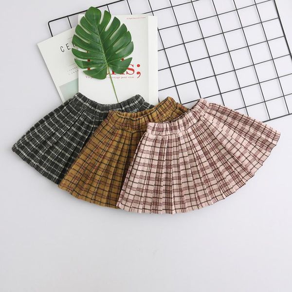 

2020 new arrival autumn girls plaid skirt kids skirts