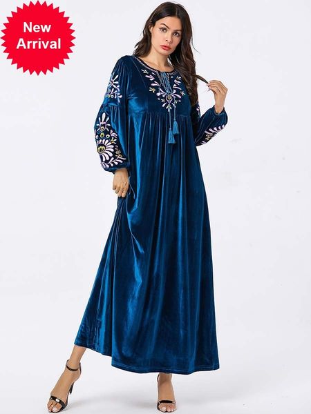 

mc209097 комфортная большой размер женщин в синий вышитые arabian повседневный золотой бархат длинные женщины abayas бурка vestidos musulman, Red