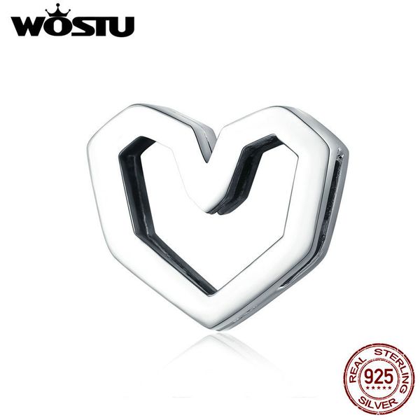 

wostu 925 стерлингового серебра сердца подвески любовь бисера клип fit оригинальный отражение браслет способа diy ювелирных изделий cqx102, Blue;slivery