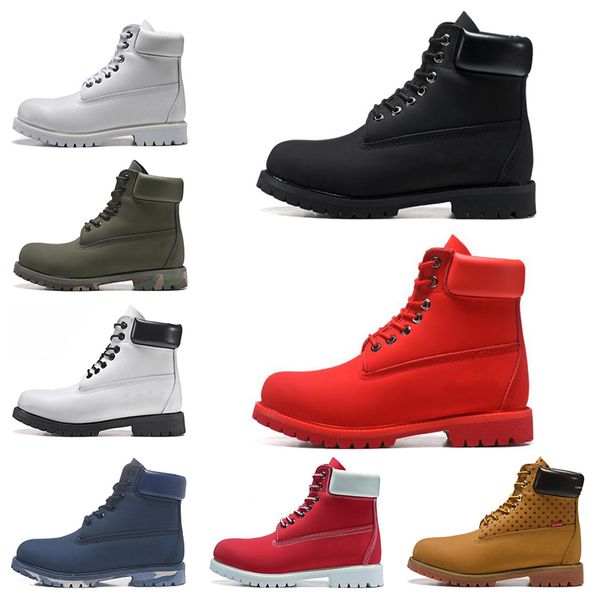

2019 designer luxury men women boots winter boots womens military triple white black camo size 36-45