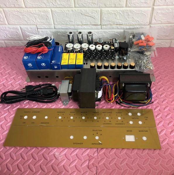 

custom grand jtm45 handwired valve guitar amp head kits 50w in black cabinet musical instruments