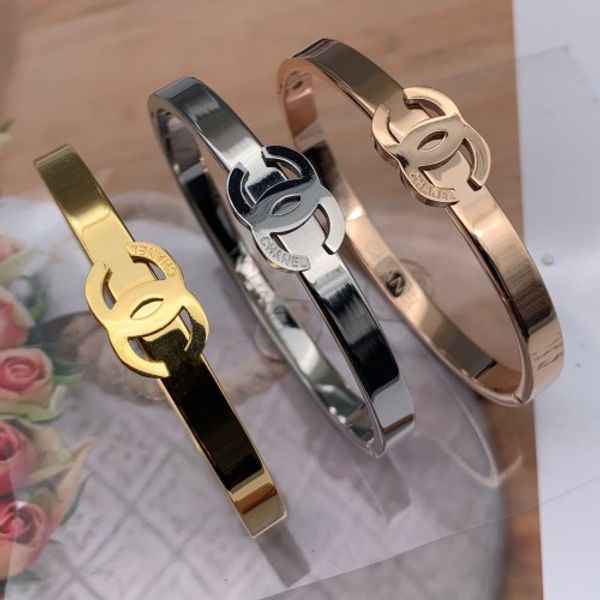 

Brand bijoux bangle rivet 316 l titanium tainle teel black bangle bracelet european u a ize 19cm for women and men 2019 new tlye