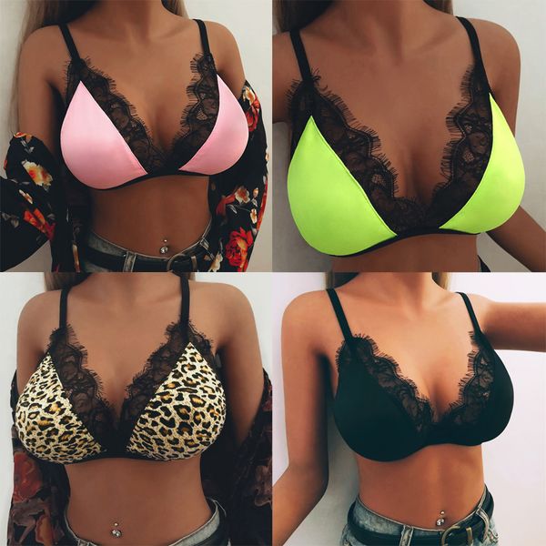 

Sexy Floral Lace Adjustable Flower Bralette Unpadded Push Up Bra Babydoll Crop Top Women Lingerie Haut Femme Bras