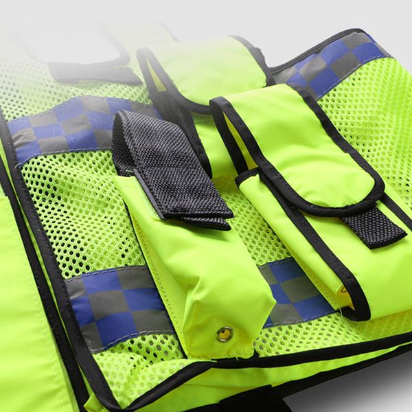 Acheter Nouveau Veste De Patrouille De Sécurité Tactique Salut Viz Jaune Industrie Portière Vêtements De Travail Vêtements De Sécurité T190622 De